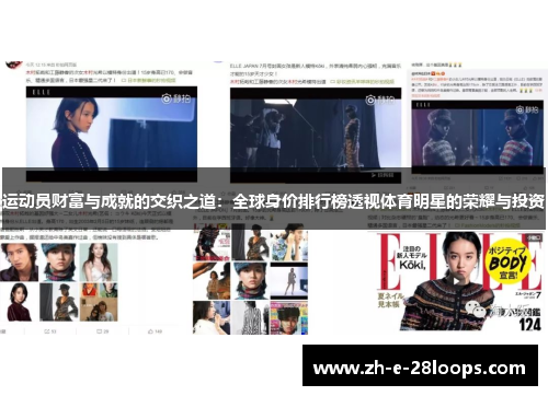 运动员财富与成就的交织之道：全球身价排行榜透视体育明星的荣耀与投资